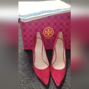 Tory Burch Pink Suede Pumps